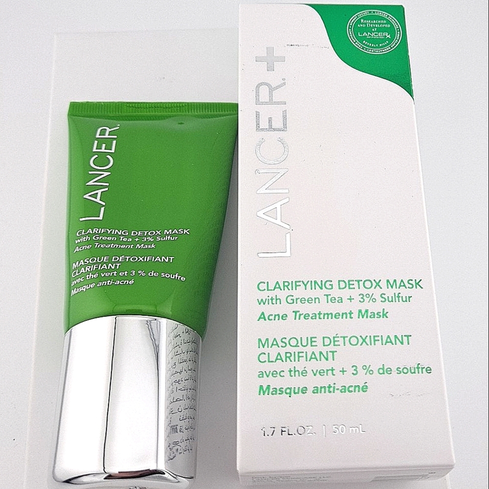 New! Lancer Clarifying Detox Mask Acne Treatment -Full Size